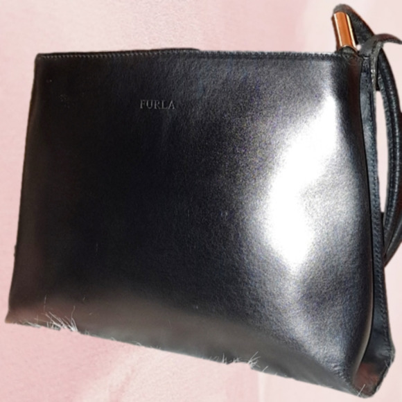 Furla Handbags - VINTAGE Furla Black Leather Shoulder/ Handbag.